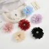 Tejido de gasa de cristal de alta gama estilo coreano, adornos florales para accesorios de cabello hechos a mano para DIY, tocados y ropa