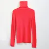 [No se aceptan devoluciones ni cambios en artículos con descuento] Suéter de punto de lana sin costuras de cuello alto para Otoño/Invierno, corte ajustado, que realza la figura y perfecto como capa base