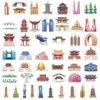 50 Pegatinas Originales de Arquitectura de la Ciudad de Zhejiang Pegatinas Creativas de Viaje para Cuaderno de Ciudad Decoración para Taza de Agua