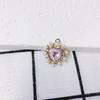 Accesorios de joyería DIY de alta gama de lujo con incrustaciones de circonitas y perlas, colgante, collar, pendientes, joyería colgante