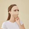 Yuyue 2026 Nueva Mascarilla Facial de Seda para Toda la Cara Transpirable Protección UV Primavera y Verano Protector Solar Cubierta Facial de Seda