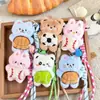 Chaveiro de Cordão de Pelúcia Ins Pingente Decorativo de Bolsa Estilo Menina Coração Desenho Animado Boneco Brinquedo Bola de Futebol Basquete Fofo