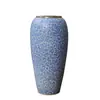 Decoraciones para el Hogar Adornos Jingdezhen Cerámica Juego de Tres Piezas Flor Seca Flor Estilo Chino Nuevo Jarrón de Cerámica Burbuja Azul