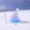 Micro-Paisagem Criativa Fofa Árvore de Natal Boneco de Neve Estatueta Casa de Bonecas DIY Decoração Acessório de Pendurar Mini Ornamento