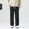 Calça Masculina Casual Elegante de Corte Reto Marca da Moda Calça de Moletom Esportiva Solta Que Faz Você Parecer Mais Alto e Magro para Adolescentes