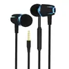 Auriculares semi-in-ear con subwoofer para teléfono móvil Apple Android Huawei, auriculares deportivos con cable para juegos con micrófono