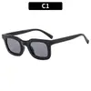 2024 nuevas gafas de sol cuadradas casuales simples transfronterizas europeas y americanas versátiles para hombre y mujer gafas de sol de moda
