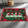 Felpudo de Entrada Navideño Árbol de Navidad Antideslizante Baño Inodoro Resistente a Manchas Felpudo Decorativo Fábrica