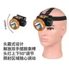 Lámpara LED Minera para Exteriores Montada en la Cabeza Luz de Pesca Super Larga Linterna Frontal Luz Fuerte Largo Alcance Recargable Impermeable Súper Brillante