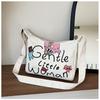 Bolsa Cruzada de Lona para Celebridades de Internet Tailandesas Moda Femenina Bolso Estampado Fábrica al por Mayor Hombro Doble Cara Carta Joker Tote