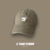 Gorra de Béisbol Bordada de Oso Ins Japonés para Niños Verano Estilo Coreano Estudiante Calle Lavable Combinable Gorra de Moda para Hombre