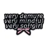 Serie de Broches de Letras Personalizados para Niñas Transfronterizos Insignia Creativa de Dibujos Animados Lindos Frase Corta en Inglés Accesorios Metálicos