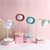 Lâmpada LED Criativa de Flor para Proteção dos Olhos Recarregável Touch com Dimmer Luminosidade Luminária de Mesa Dobrável para Dormitório Estudantil Lâmpada de Escrita Leitura