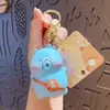 Desenho Animado Assuste-me com um Salto Soprando Bolhas Chaveiro Descompressão Pingente de Mochila Chaveiro de Casal para Carro Ornamento Pequeno Presente