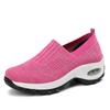 2025 Nuevos Zapatos de Punto Transpirable de Gran Tamaño para Mujer Primavera y Verano Zapatos para Madres de Mediana Edad y Mayores Zapatos para Baile Cuadrado Zapatos Deportivos con Amortiguación de Aire