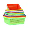 Cesta Rectangular de Plástico, Engrosada, Blanca, Uso Comercial, Cesta Escurridora para Cocina de Restaurante, Cesta para Hot Pot, Cesta de Supermercado, Cesta para Verduras
