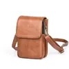 Bolsa de Celular Simples e Estilosa, Bolsa Transversal Marrom PU Retrô, Bolsa Portátil para o Dia a Dia com Múltiplos Bolsos, Alça de Ombro Ajustável, Bolsa Quadrada Pequena