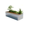 Jardinera de flores de acero inoxidable para exteriores, combinación de jardinera de hierro forjado, macetero municipal, departamento de ventas, jardinera comercial de hierro forjado, valla
