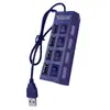 HUB HUB de uno a cuatro interruptor independiente divisor de 4 puertos ratón de computadora usb usb convertidor estación de acoplamiento