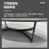 Mesa de Centro de Pizarra para Sala de Estar, Adecuada para Apartamentos Pequeños, Moderna y Simple, Mesa Redonda de Cristal de Moda, Mesa de Centro de Mármol Villa