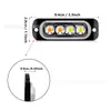 Luz Lateral Popular Transfronteriza 4LED, Luces Centrales de Rejilla de Alto Brillo, Luces de Advertencia Intermitentes, 12-24 Universal Ultra Delgadas para Modificación