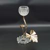Suporte de Vela para Taça de Vinho Europeia Suporte de Vela de Ferro Galvanizado Dourado Simples Romântico Mesa de Jantar Jantar à Luz de Velas Decoração de Casamento