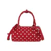 Bolsa Redonda Pequeña de Lunares Nueva Otoño 2026 para Mujer Estilo Coreano Linda Elegante Bolso de Hombro Único Cruzado Personalidad Moda Bolso Almohada