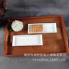 Plato Rectangular de Cerámica, Plato para Sushi, Fuente para Hornear, Plato para Bocadillos de Té, Tabla de Queso de Bambú, Plato de Cerámica para Salsa para Dipear