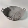 Forma de Silicone para Air Fryer Mais Quente da Amazon Grau Alimentício Doméstico Dobrável Forma de Silicone para Assar na Air Fryer