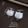 Puzuo Retención de Color Fuerte Dorado Accesorios DIY Collar Colgante Hello Kitty Cadena de Suéter de Dibujos Animados Lindos Gato KT para Mujeres