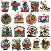 Parche Bordado Estilo Western Vaquera Estampado de Leopardo Parche Insignia de Cactus Parche Aplicación Bordada Accesorios para Ropa