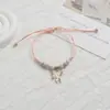 Pulsera de cerámica de joyería exquisita transfronteriza al por mayor para mujer, pulsera de mano tejida a mano con mariposa, regalo para amigas, estudiantes, accesorios