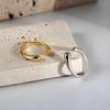 Anillo Abierto de Acero Inoxidable con Gota de Agua para Mujer, Sencillo, Moderno, a la Moda, Versátil, Elegante, para Dedo, Retenedor de Color, Acero de Titanio, Joyería para Manos