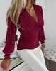 2024 estação independente desejo Amazon explosões outono manga longa moda V-neck impresso senhoras camisa camisa roupas femininas