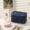 Bolsa de Maquiagem Cosmética Personalizada Estilo Retrô Doce e Descolada de Alto Valor com Bordado de Pônei Colorido, Bolsa Portátil para Armazenamento de Maquiagem para Saídas