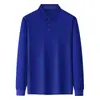 Camisa tipo polo de manga larga personalizada otoño e invierno cuello camisero overol equipo ropa de trabajo bordado logo estampado camisa cultural para hombres y mujeres