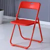 Silla Plegable de Plástico para Uso Doméstico, Popular para Sesiones de Fotos, Silla de Capacitación para Conferencias, Silla con Respaldo, Taburete, Silla de Oficina