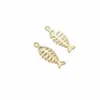 Acessórios para Joias DIY Pingente de Osso de Peixe em Liga Pingente Pequeno de Liga Retro 26*9mm D734