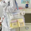 Bolso Cruzado de Estilo Coreano para Mujer 2025 Nuevo Lindo Combinación de Colores Estilo Universitario Bolso de Hombro Estudiante de Secundaria Bolso Tote de Gran Capacidad Moderno