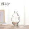 Adorno Francés Retro en Relieve Flor Pequeña Quemador de Incienso Florero para Sala de Estar Florero de Vidrio Transparente Sello