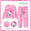 Novos Pijamas Infantis para Meninas Tailândia Manga Longa Finos Roupas de Casa para Meninos Terno Primavera e Outono