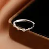 Anillo de Amor Yuhong para Mujer, Diseño Único, Banda Lisa Ajustable, Anillo para Dedo Índice, Anillo de Moda, Venta Directa del Fabricante
