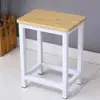 Taburete de acero y madera taburete cuadrado engrosado taburete de estudio taburete para el hogar taburete de color taburete de comedor taburete para escritorio de entrenamiento