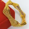 Pulsera de Aleación Chapada en Oro de Venta Caliente Novia de Dubái India Lujo Ligero para Mujer Boda Oro Arena Pulsera Joyería Al por Mayor