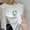 Camiseta casual de fleece com manga longa para outono e inverno para meninas, top estiloso e moderno, camiseta básica versátil de gola redonda para meninas