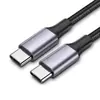Cable de datos Pd de doble extremo 60W 100W Tipo C a Tipo C Cable de carga rápida adecuado para Apple y otras laptops
