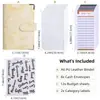Agenda A5 de piel con patrón de mármol transfronterizo, cuaderno organizador de efectivo, presupuesto de ahorros, con logo personalizado