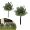 Plantas Artificiais Verdes Populares de Natal Transfronteiriças, Folhas de Pinheiro e Cipreste, Decoração de Planta Bonsai para Quintal Externo de Casa Arranjo de Flores
