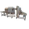 Olla carne pollo arroz flor rodillo tipo máquina de harina automática sal crujiente pollo polvo equipo de envoltura pequeña máquina de envoltura de polvo de carne crujiente