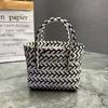 Bolso tejido de plástico nuevo del fabricante, cesta tejida, bolsa de regalo tejida a mano, bolsa de playa para mujer